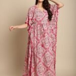 Pink Paisley Pom-Pom Kaftan