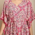Pink Paisley Pom-Pom Kaftan - Image 4
