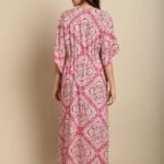 Pink Paisley Pom-Pom Kaftan - Image 2