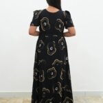 Black & Gold Floral Print Nighty
